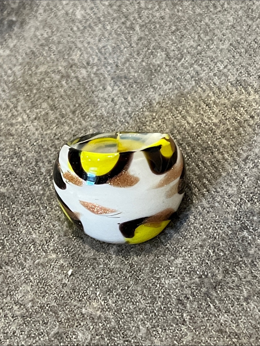 Artisan Lampwork Glass Ring-6